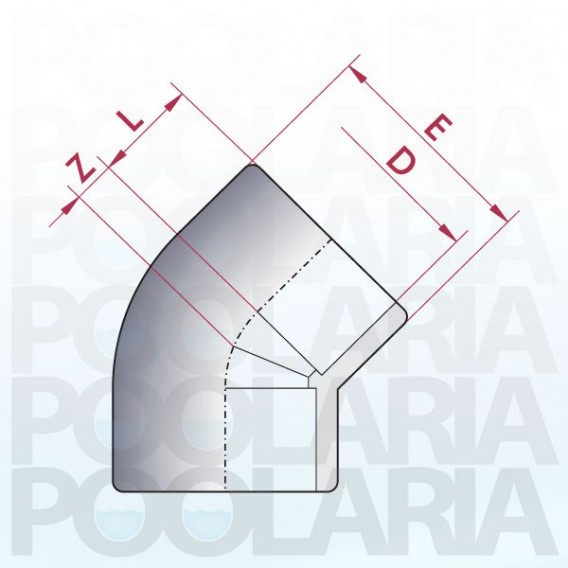 Codo 45° PVC encolar