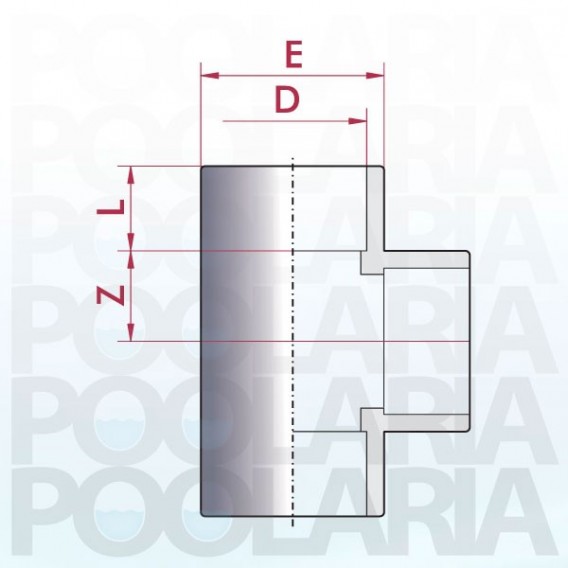 Te 90° PVC encolar