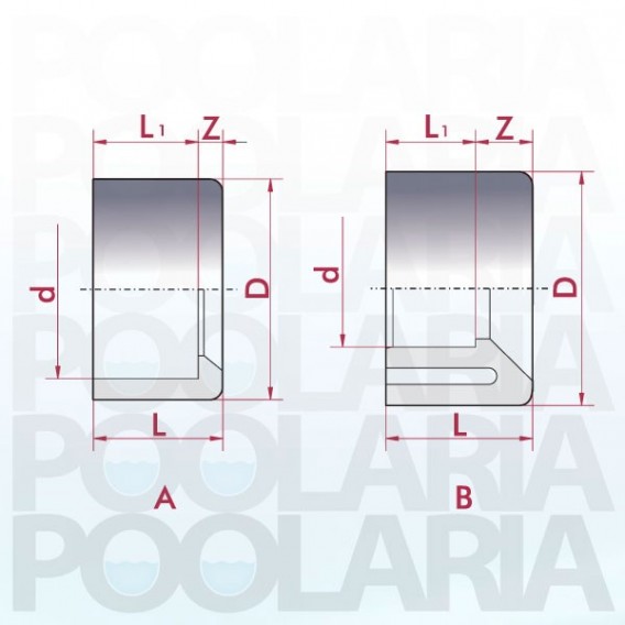 Casquillo reducción PVC encolar