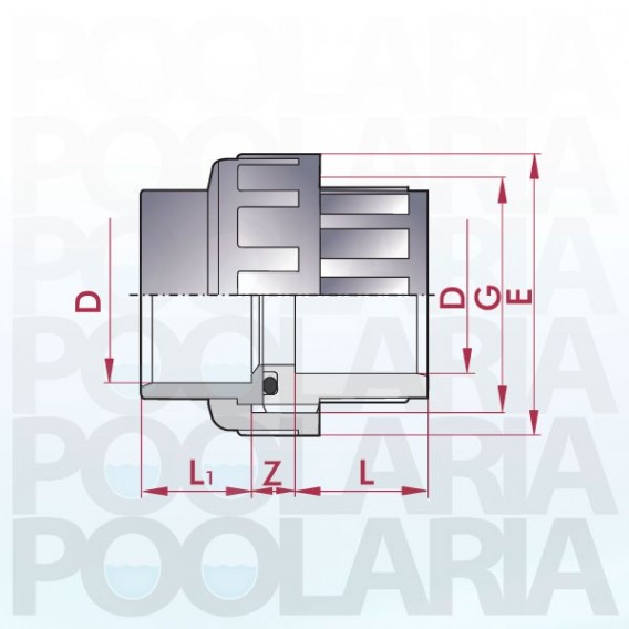 Enlace 3 piezas PVC encolar