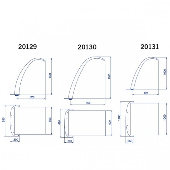 Dimensiones cortina Arco