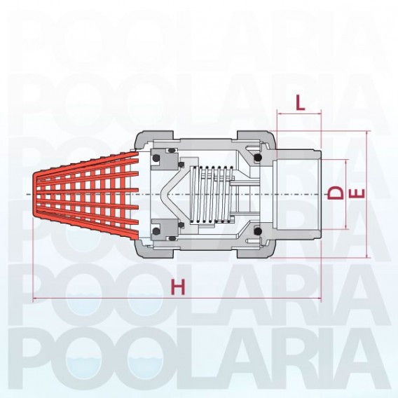 Válvula de pie PVC Cepex EPDM encolar