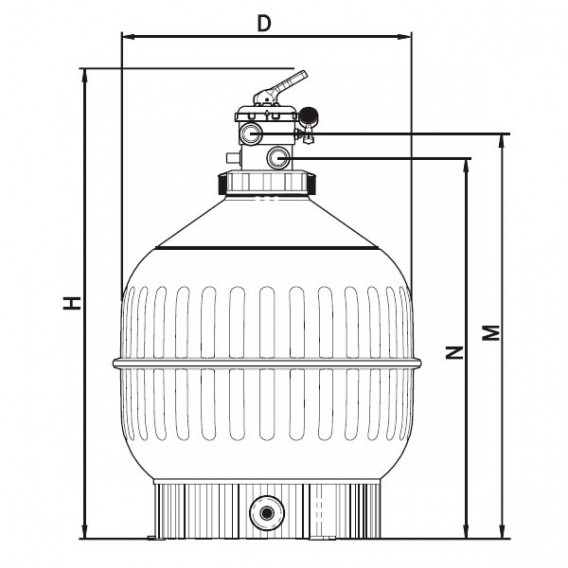 Filtro Cantabric Top AstralPool dimensiones