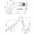 Tobogán piscina curvado AstralPool dimensiones izquierda