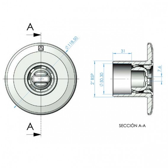 Boquilla Norm piscina liner y prefabricada AstralPool