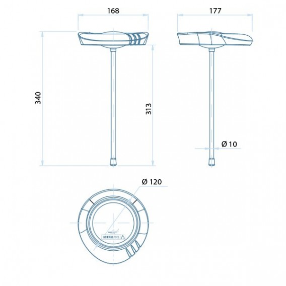 Termómetro analógico Shark para piscina