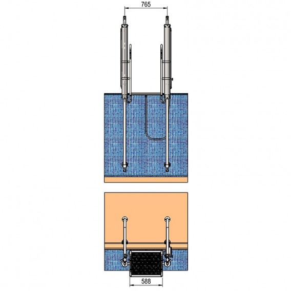 Dimensiones elevador hidráulico AstralPool